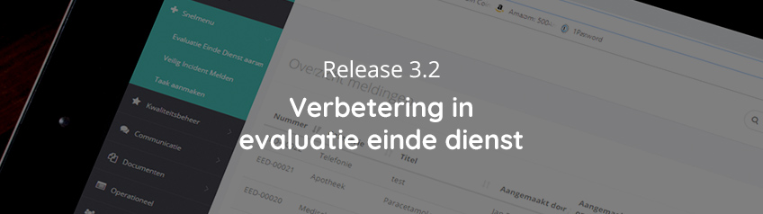 Release 3.2 - Verbetering in evaluatie einde dienst